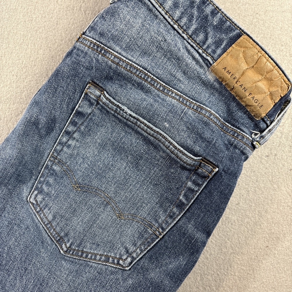 American Eagle Mens Jeans Flex Blue Jeans‎ Size 29x30 Slim Straight